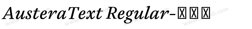 AusteraText Regular字体转换